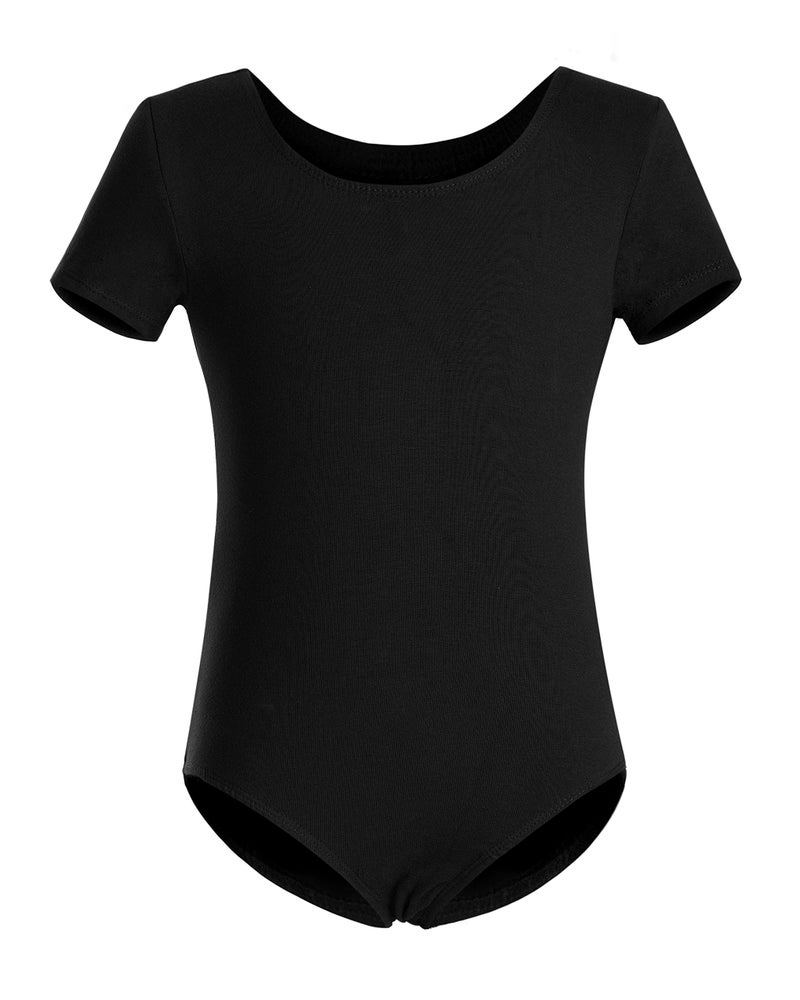 DANSHOW Girls Short Sleeve Leotard with Skirt Kids Dance Ballet Tutu Dresses(3027-M-06) - Image 2